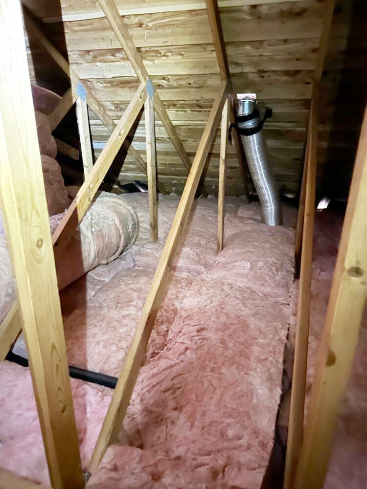 Attic Insulation Replacement With Mold Remediation Treatment